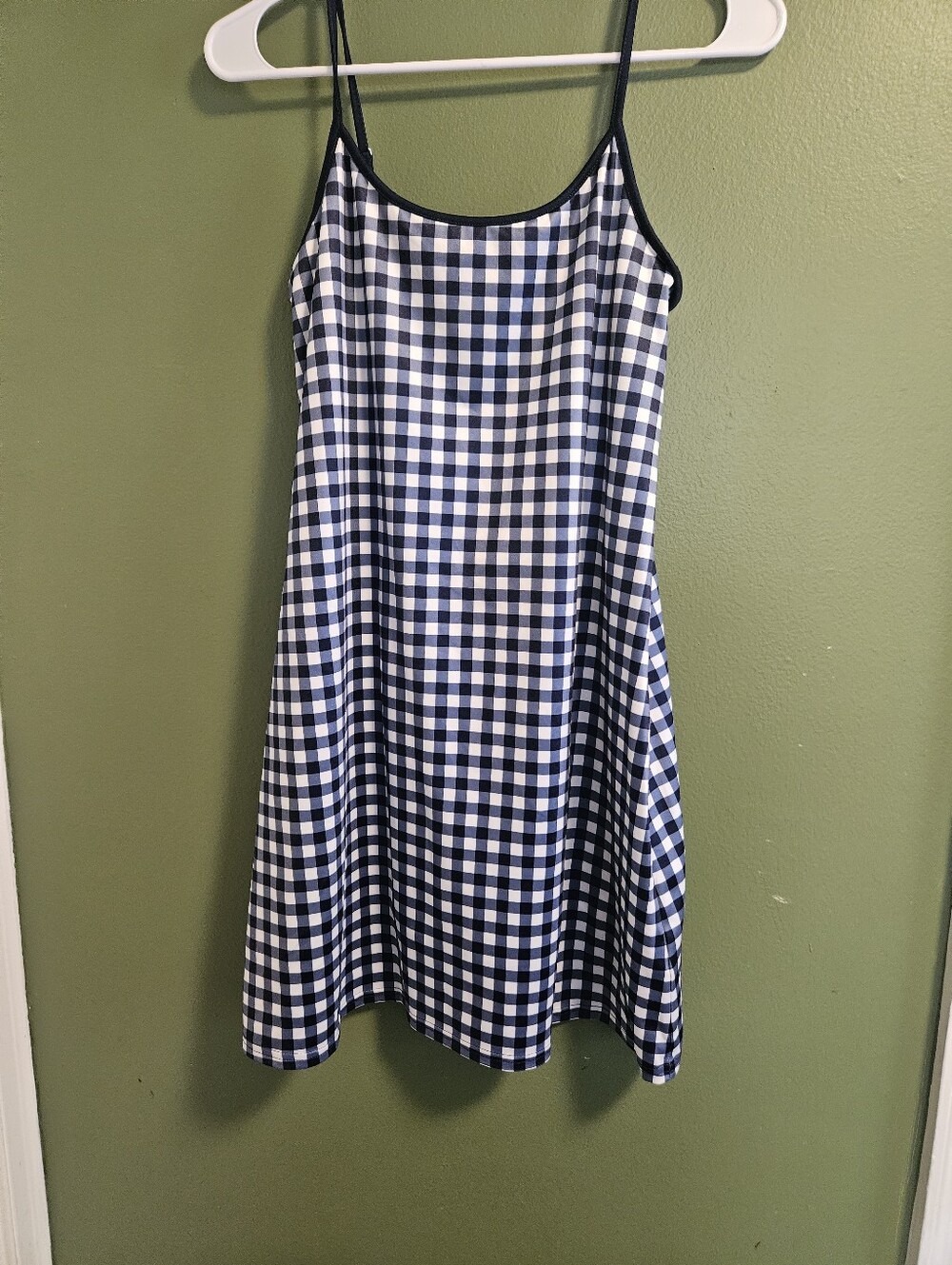 NWOT J.Crew Active Navy & White Gingham Dress Size s